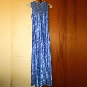 Periwinkle Steppin' Out High Neck Sleeveless Dress, Women's Size 7/8